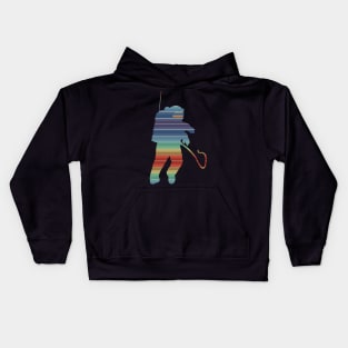 80s Retro Colorful Space Astronaut Kids Hoodie